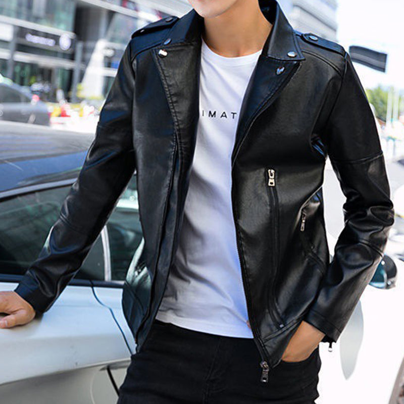 [Best Gift For Him] Men's Cool Leather Jacket（Great Sale⛄BUY 2 Get 5% OFF）