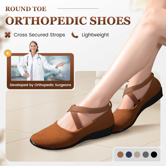 🌹Elegant Solid Color Elastic Strap Low Wedge Shoes