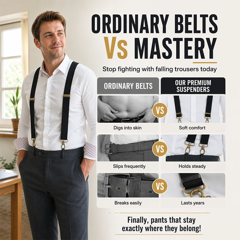🧵👖🌀Universal X-Shaped High-Elastic Suspenders – Stretchy & Breathable, No More Sagging Pants, Perfect for Work, Leisure, or Active Days 🏃‍♂️💨