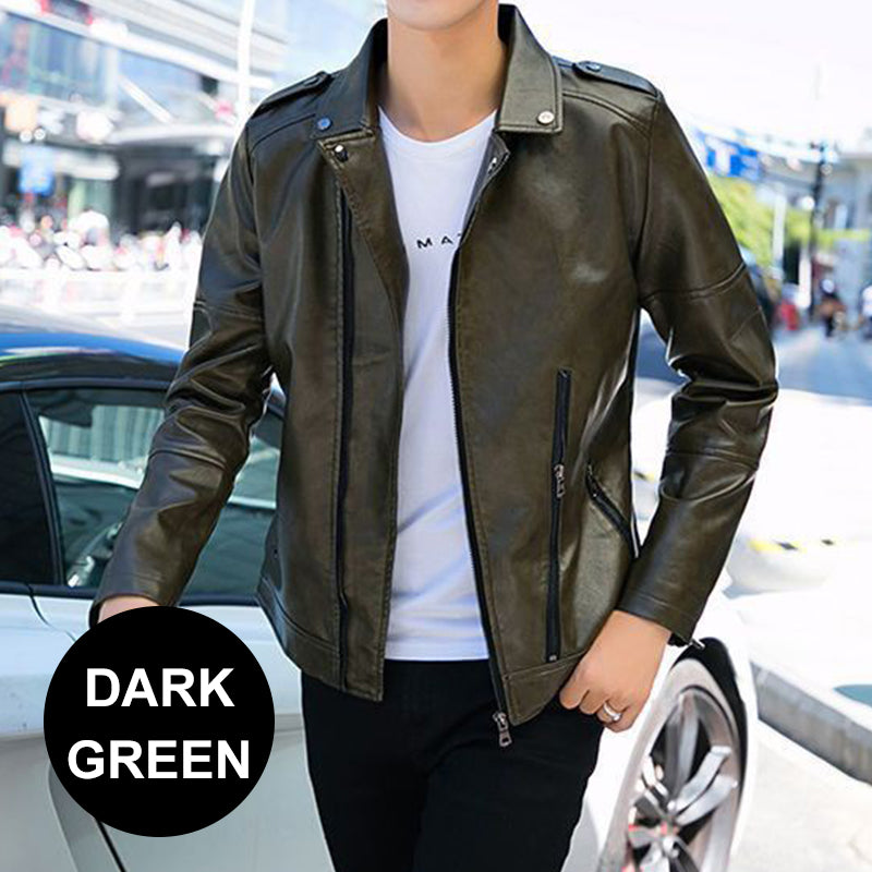 [Best Gift For Him] Men's Cool Leather Jacket（Great Sale⛄BUY 2 Get 5% OFF）