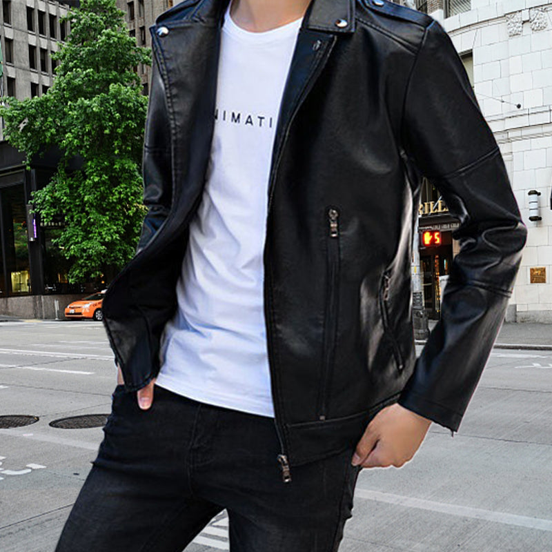 [Best Gift For Him] Men's Cool Leather Jacket（Great Sale⛄BUY 2 Get 5% OFF）