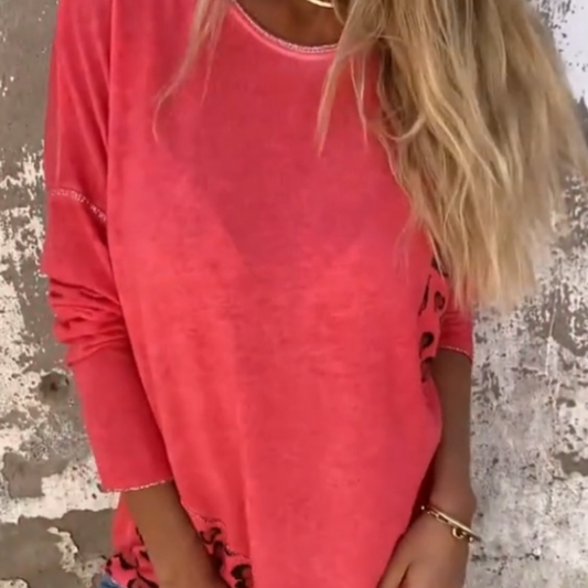 ✨Women's Fashion Round Neck Loose Long Sleeve Top