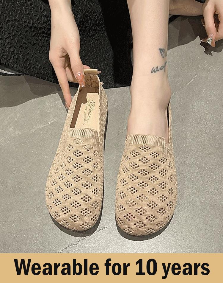 Soft-soled, Woven, Hollow Women's Shoes