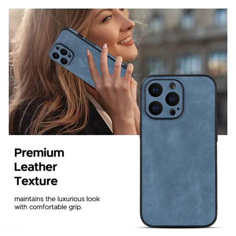 Capacul carcasei cu piele de miel cu patru pachete pentru iPhone
