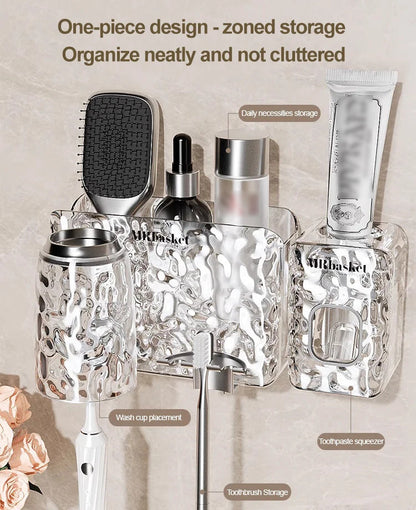 ✨Glacier Pattern Non Punching Toothbrush Shelf