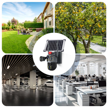 💥New Hot Sale🎥 Triple-Lens Solar 360° Dome Camera✈️ free shipping