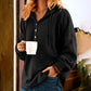 Solid Color Pullover Hooded Loose Sweatshirt