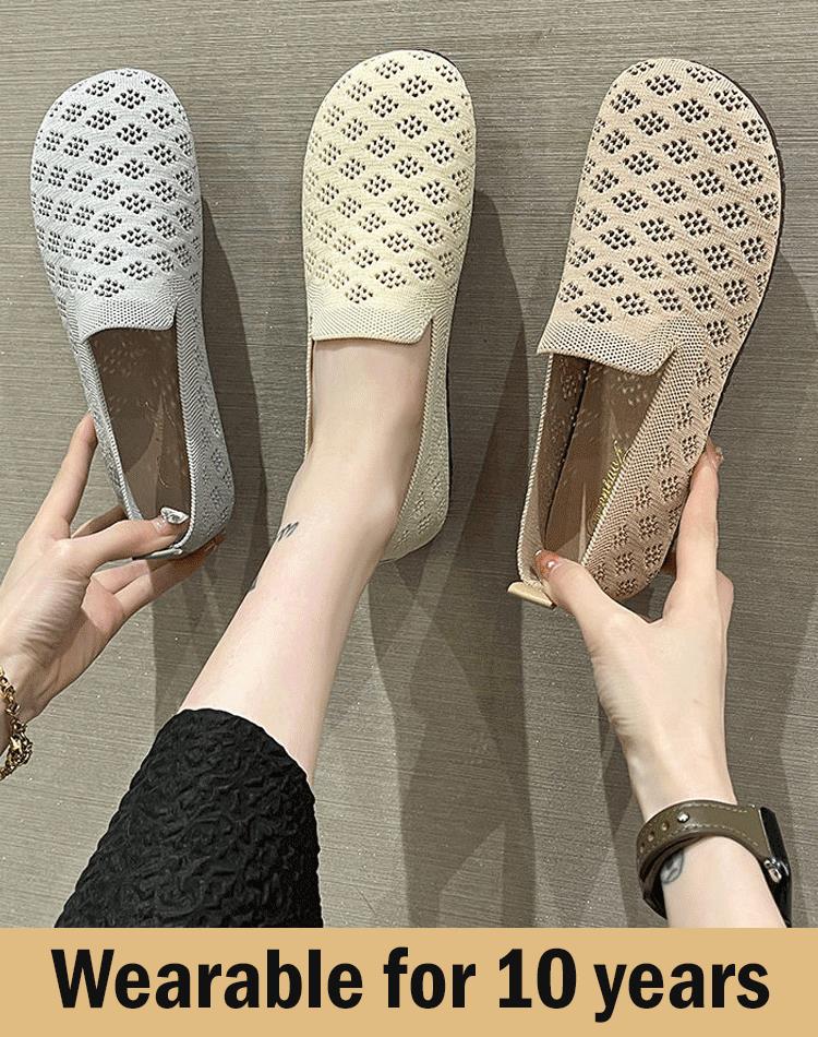 Soft-soled, Woven, Hollow Women's Shoes