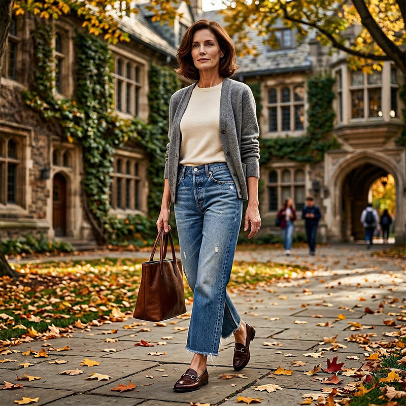 Women’s Retro Cropped Straight-Leg Jeans