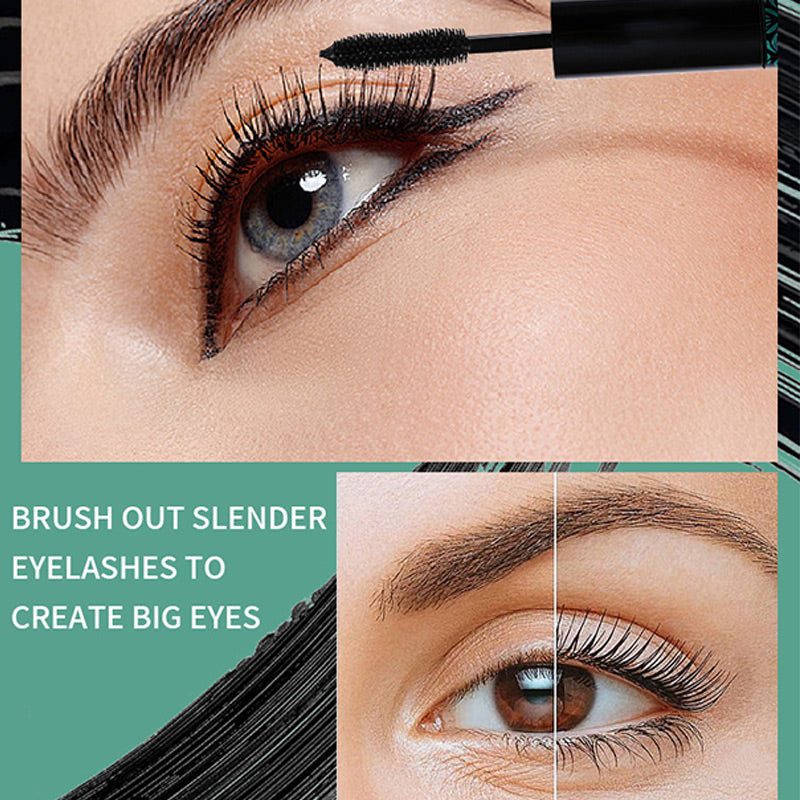 2-In-1 Waterproof Long Lasting Black Mascara