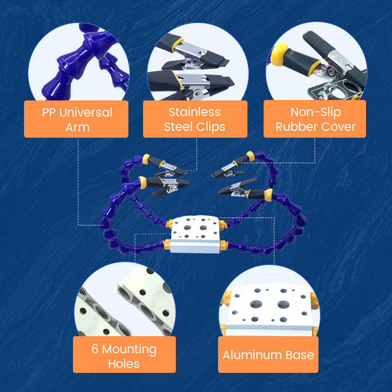 Multi-Arm Adjustable Soldering Helping Hands