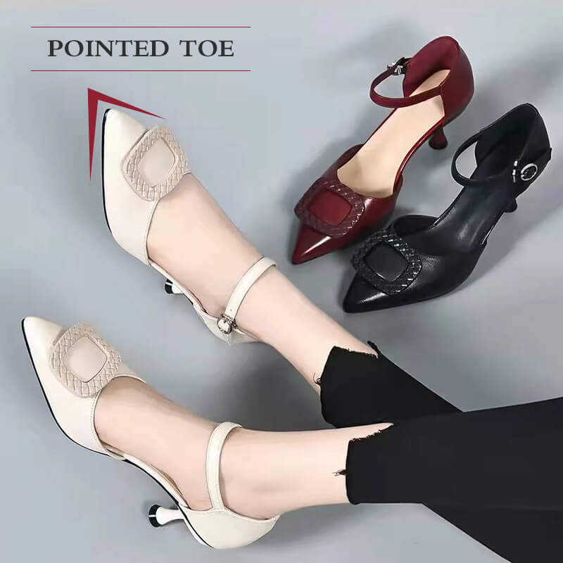 【🎁Mother's Day Gift】Pointed Toe High Heel Closed Toe Sandals
