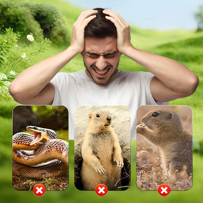 🔥 Solar Powered Waterproof Screw Mole Repellent