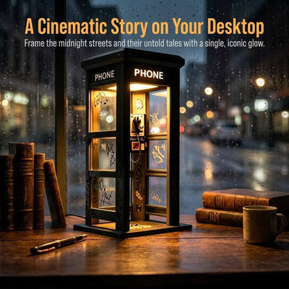 📞✨Vintage Phone Booth Ambient Lamp