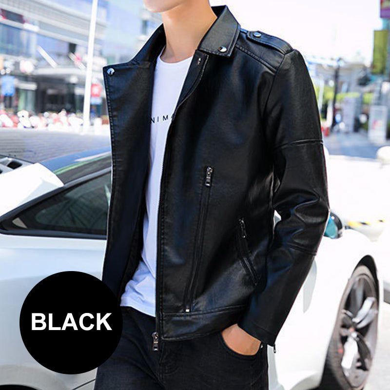 [Best Gift For Him] Men's Cool Leather Jacket（Great Sale⛄BUY 2 Get 5% OFF）