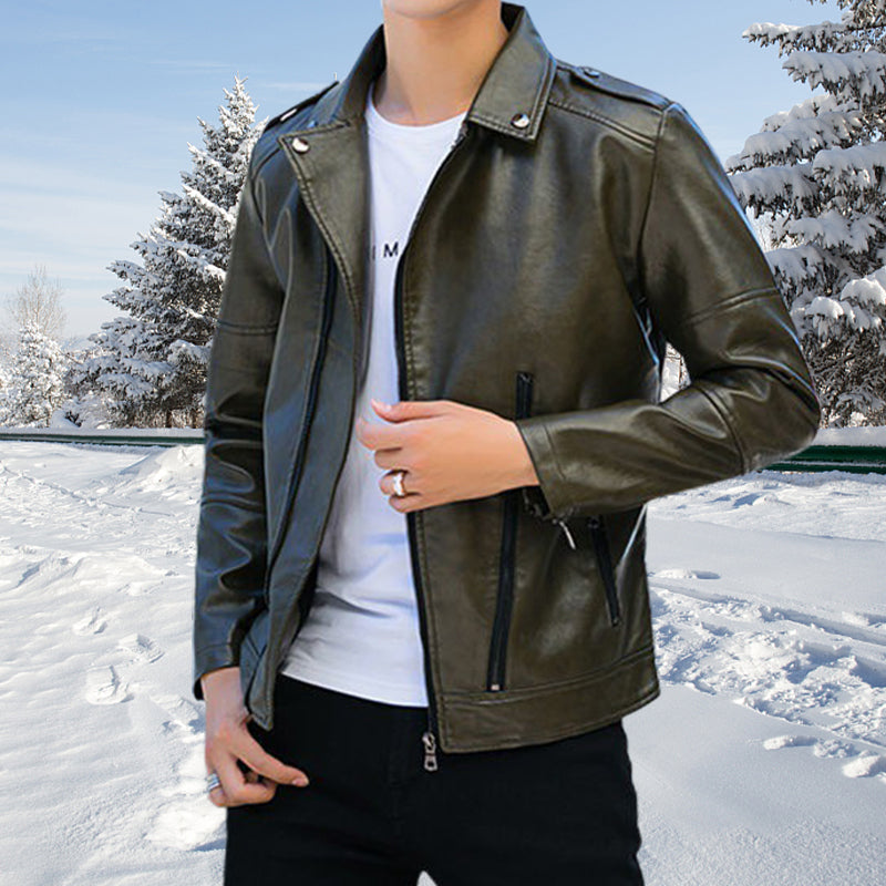 [Best Gift For Him] Men's Cool Leather Jacket（Great Sale⛄BUY 2 Get 5% OFF）