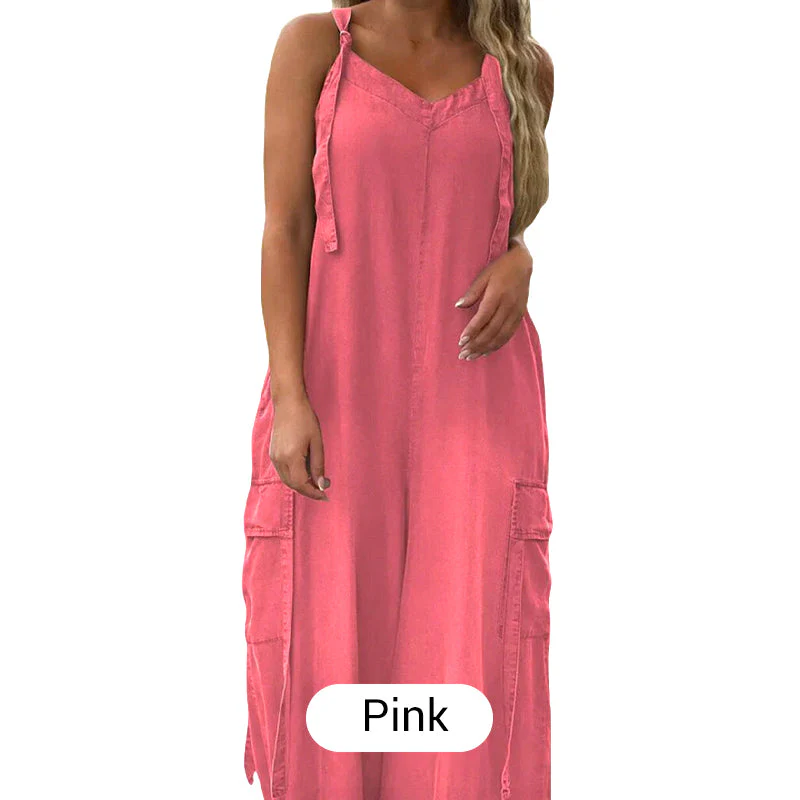 💕Women's Loose Wide-Leg Jumpsuit with Pockets