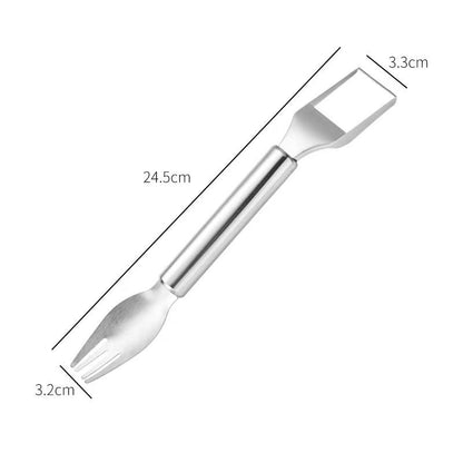 🍉2 in 1 Stainless Steel Fruit Cutter Fork Slicer