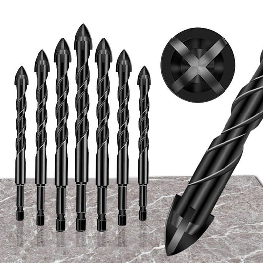 Hexagonal Shank Cross Alloy Ceramic Four-edged Drill Bit