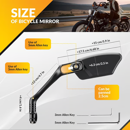 360° Rotatable Adjustable Bicycle Rearview Mirror