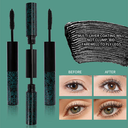 2-In-1 Waterproof Long Lasting Black Mascara