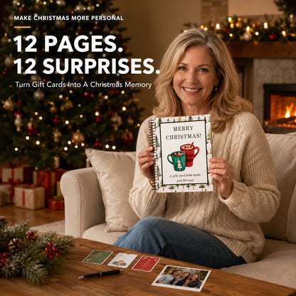 🎄🎁🎅DIY Spiral-Bound Christmas Gift Card Album with Surprise Pages👍