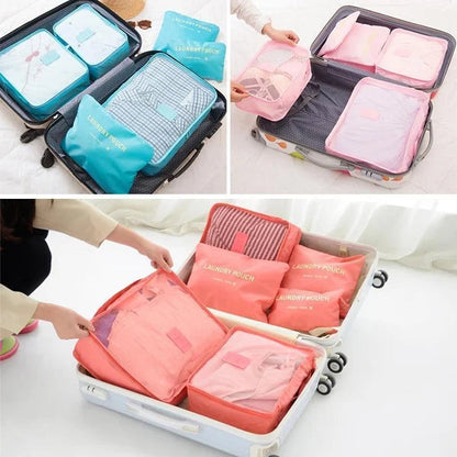 6-piece Portable Luggage Packing Cubes