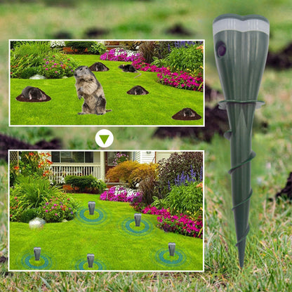 🔥 Solar Powered Waterproof Screw Mole Repellent