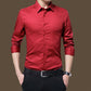 Men's Solid Long Sleeve Wrinkle-Free Formal Casual Shirt（50% OFF）