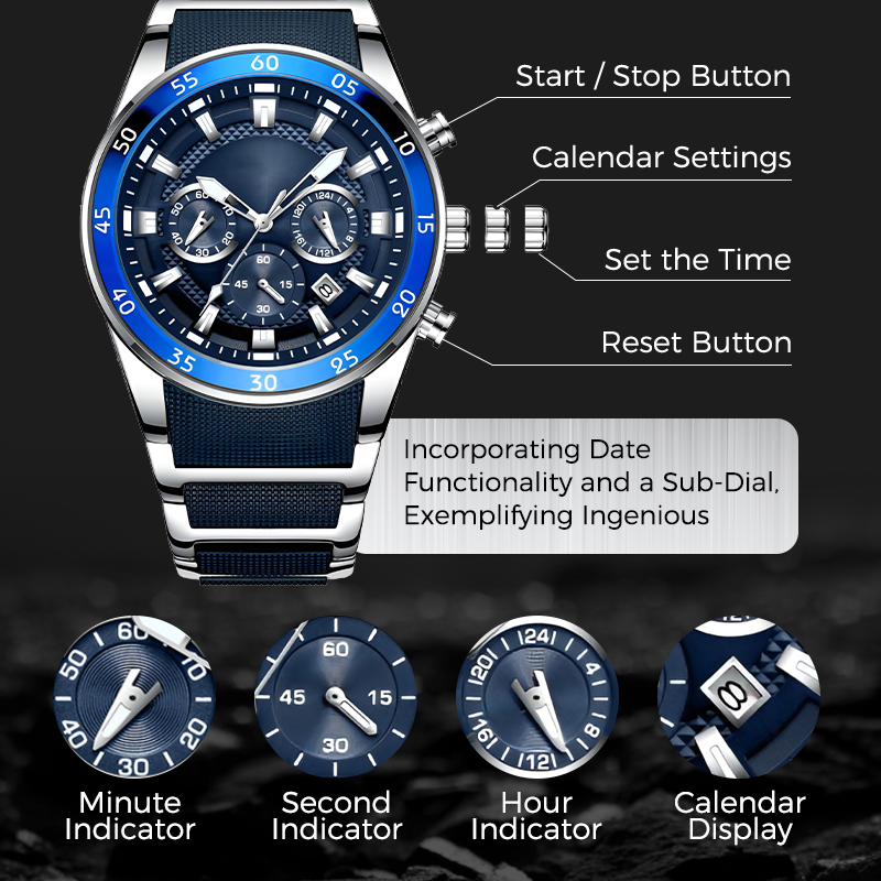 💎Men's Waterproof Multifunctional Quartz Watch