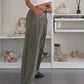 Women's Lightweight Ruched Wide-Leg Pants
