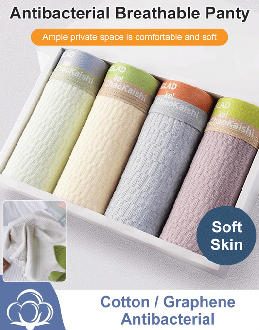 🔥Bubble Cotton Men's Boxer Briefs Antibacterial Breathable Sweat Absorbent