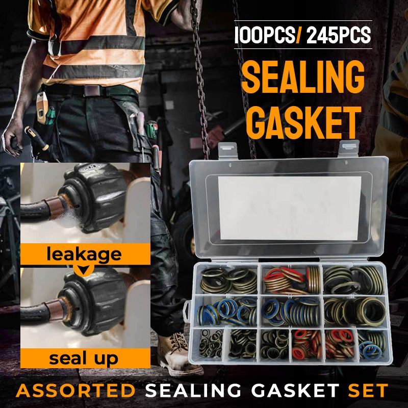 【🎁Mother's Day Gift】Pousbo® 100pcs/ 245pcs Assorted Sealing Gasket Set