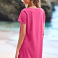👗Women's Casual Square Neck Pocket Short Sleeve Dress with Pockets