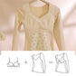 🥳2023 Brand New Fabric Women's Built-in Bra Thermal Underwear