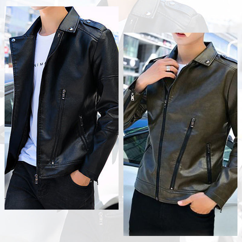 [Best Gift For Him] Men's Cool Leather Jacket（Great Sale⛄BUY 2 Get 5% OFF）