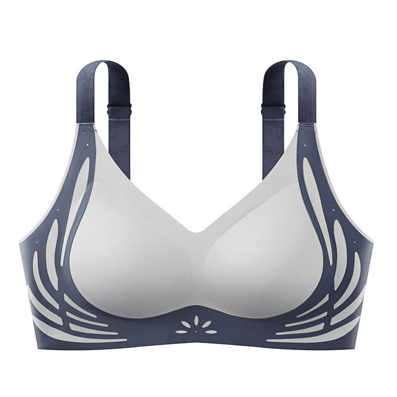 ✨Color-Blocked Non-Marking Gathered Push-Up Bra