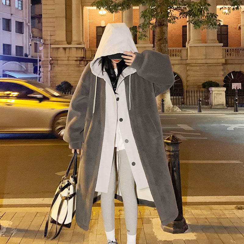 🎅🎄Christmas Sale🥳 2-Layered Faux Lambswool Hooded Coat Jacket(Great Sale⛄BUY 2 Get 5% OFF)