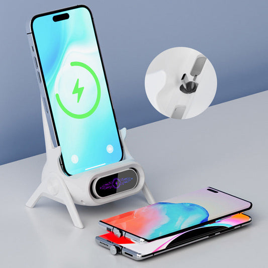 ✨ Wireless Fast Charger Phone Stand - 15W Quick Charge & Adjustable Viewing Angles, Compatible with All Qi-Enabled Devices ⚡