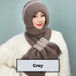 ❄️👩 Integrated Windproof Hat Scarf for Women - Warm Knitted Design, Ear Protection & Multiple Colors (Versatile for Winter Activities)!