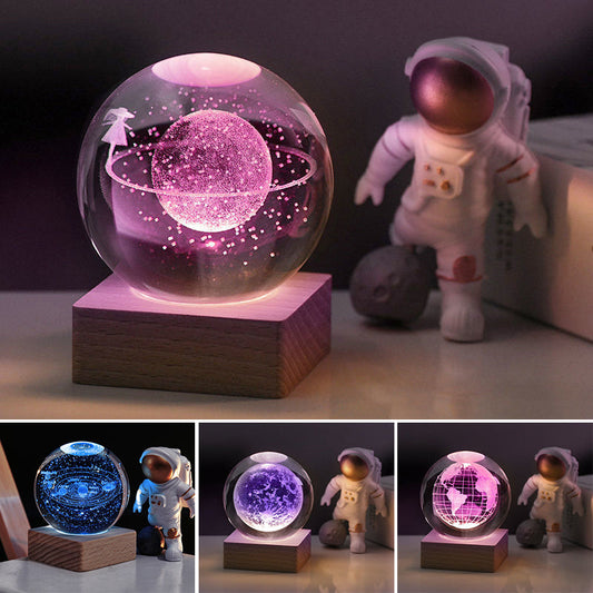 💞50K+ SOLD!💫🌌 Bring the Galaxy into Your Room. 3D Crystal Ball Night Light – 50% OFF! ✨🌙