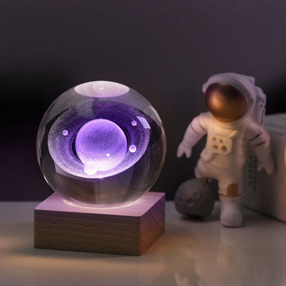 💞50K+ SOLD!💫🌌 Bring the Galaxy into Your Room. 3D Crystal Ball Night Light – 50% OFF! ✨🌙