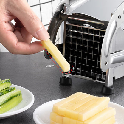 🥔Stainless Steel Potato & Vegetable Slicer | Strong Suction Base, One-Hand Operation ✨