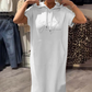 🔥Women’s Solid Short-Sleeve Hooded Long Dress