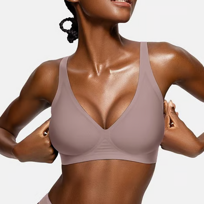 💜Jelly Wireless Womens Comfortable Wireless Bras Push Up Bralettes Seamless Tshirts Bras Deep V Everyday Bras