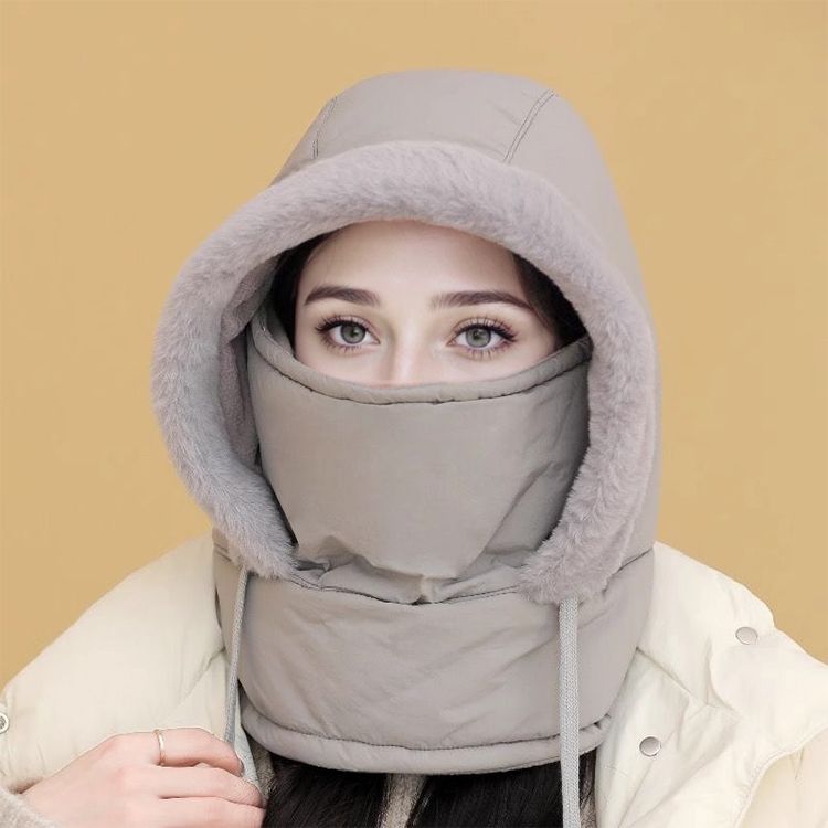 ☃️Plush-lined Thickened Thermal Hat with Face Mask for Men and Women