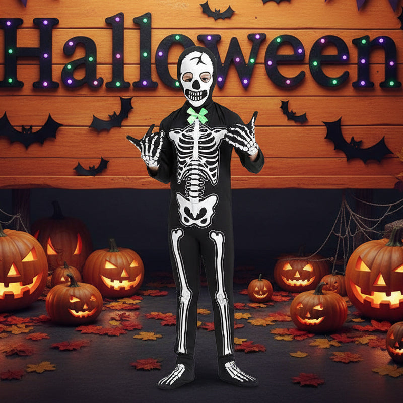 Glow-in-Dark Skeleton Costume for Halloween💀