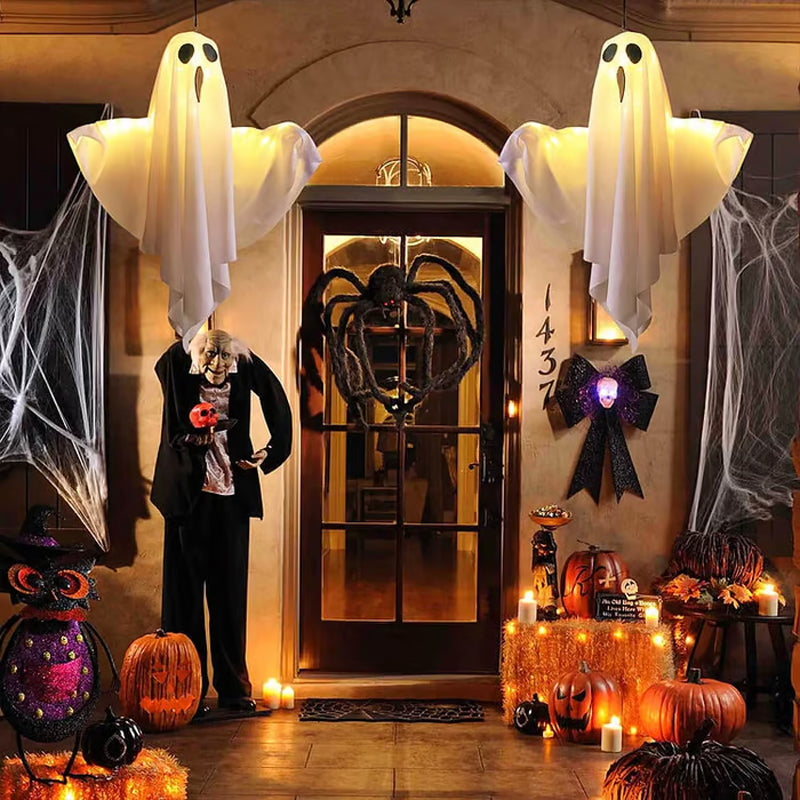 Glowing Ghost Chandelier for Halloween Party Decor