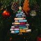 Book Stack Christmas Tree Suncatcher