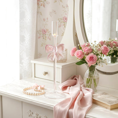🎀 Bow Glass Candle Holder